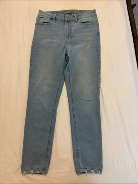 Just USA Light Blue Skinny Jeans with Frayed Hem